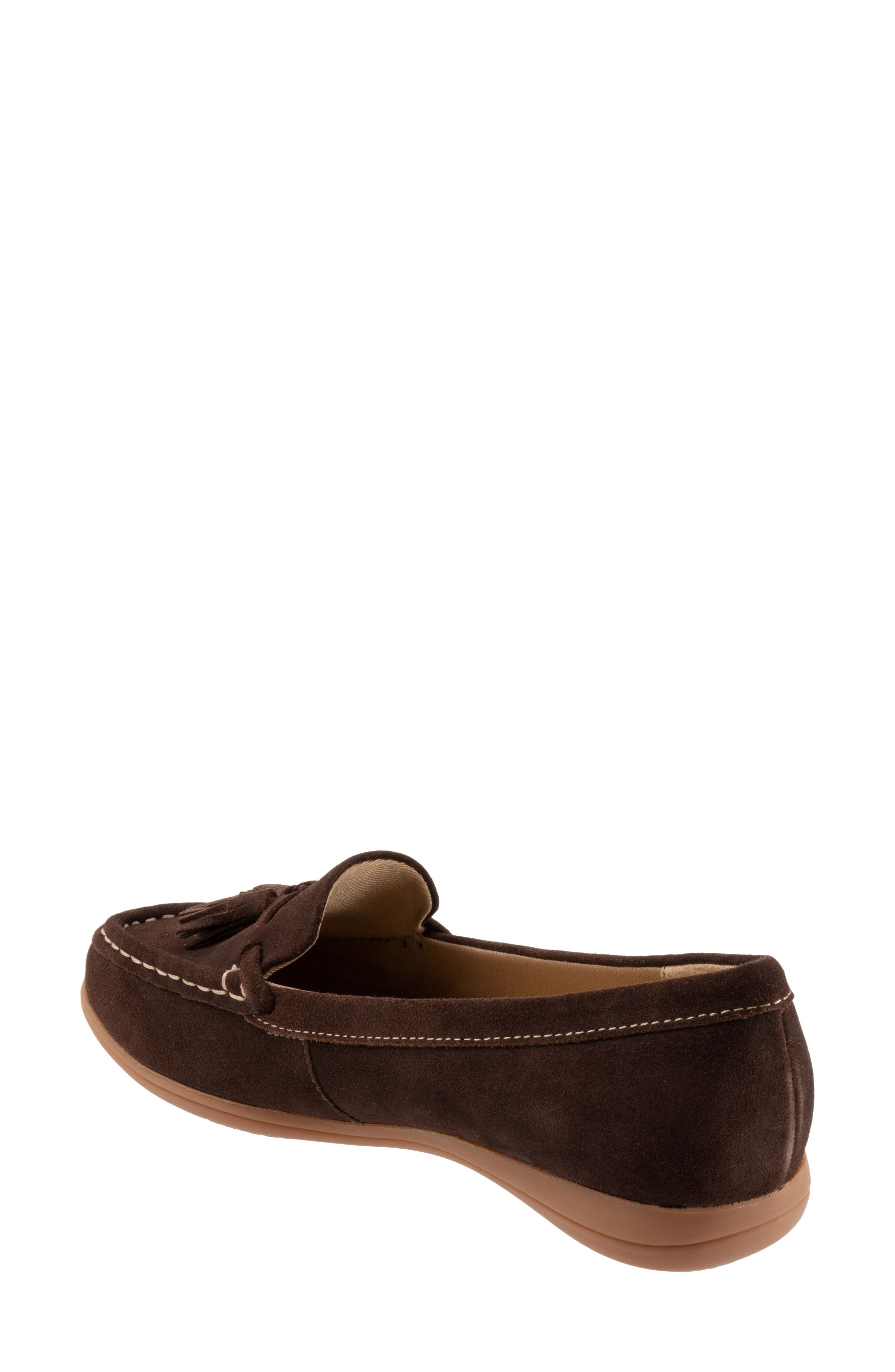 Dawson Tassel Loafer, Alternate, color, DARK BROWN SUEDE