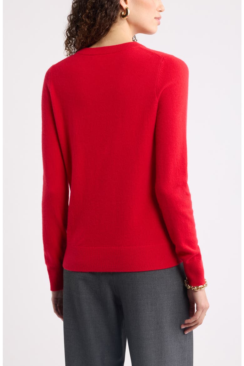 Crewneck Cashmere Sweater, Alternate, color, RED CELEBRATION