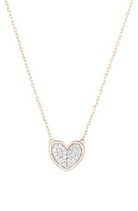 Tiny Pavé Folded Heart