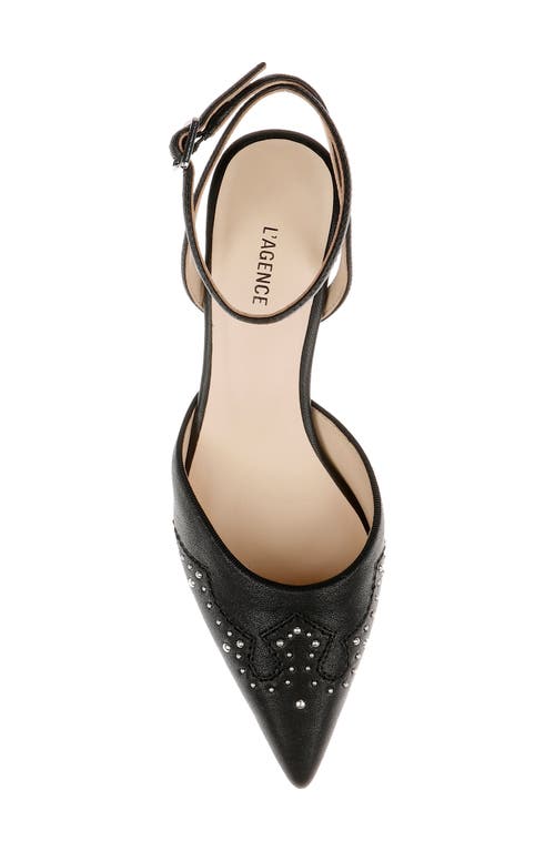 L Agence L'agence Liana Ankle Strap Pointed Toe Pump In Black