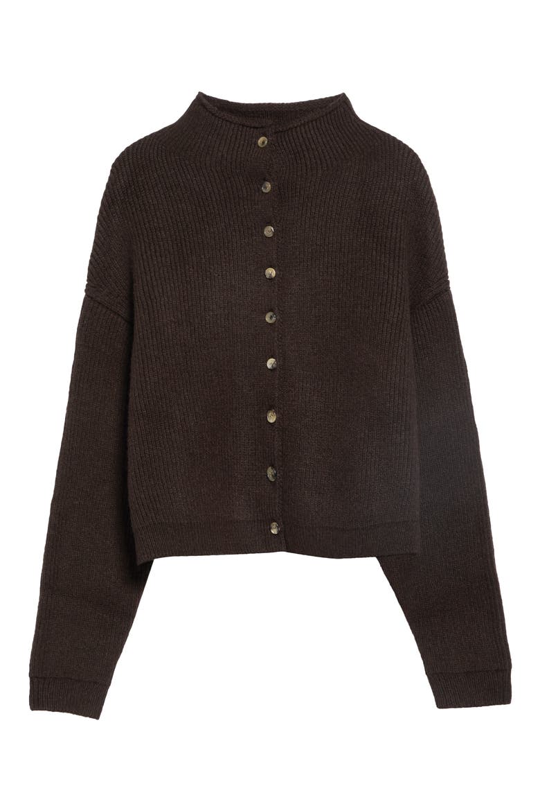 Marjorie Cashmere Ribbed Cardigan, Main, color, BARK