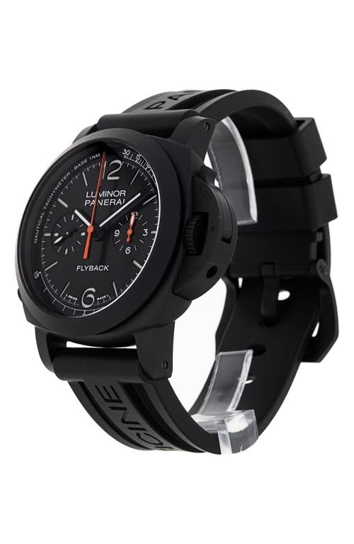Watchfinder & Co. Panerai 2022 Luminor Marina Chronograph Pam01298 Automatic Rubber Strap W In Black