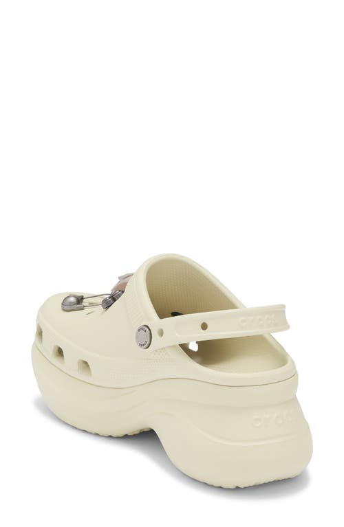 Crocs Bae Metallic Rosette Clog In Neutral
