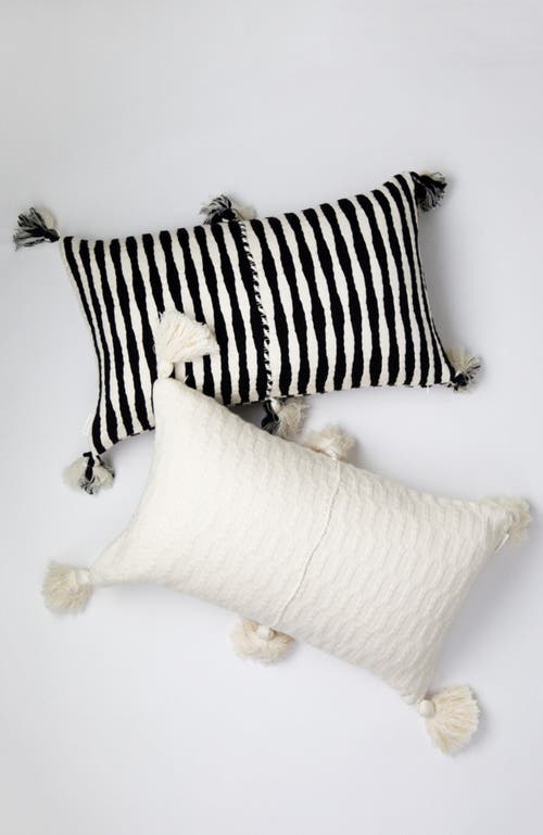 ARCHIVE NEW YORK ARCHIVE NEW YORK ANTIGUA CLASSIC STRIPED HANDWOVEN COTTON THROW PILLOW