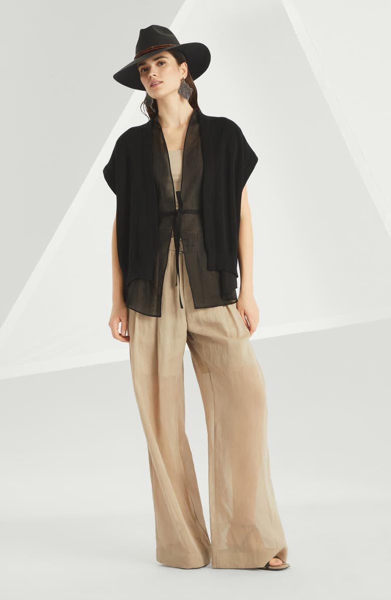 Brunello Cucinelli Layered Cardigan with monili, Alternate, color, 