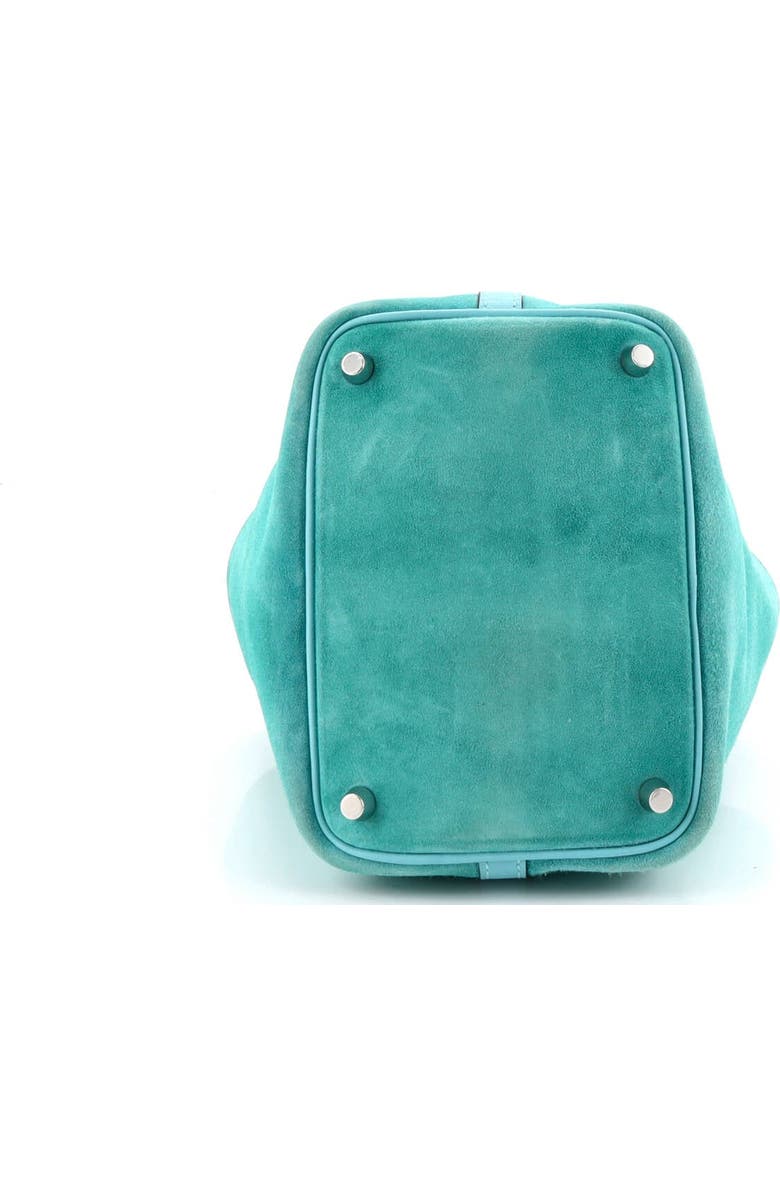 Pre-Owned Hermes Picotin Lock Bag Doblis Suede and Swift PM, Alternate, color, Bleu Atoll