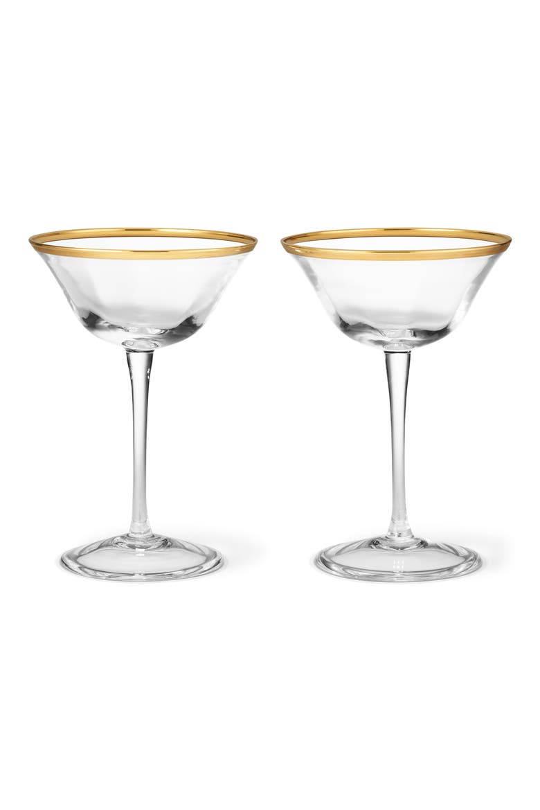 Sophia Set of 2 Coupé Glasses, Main, color, CLEAR