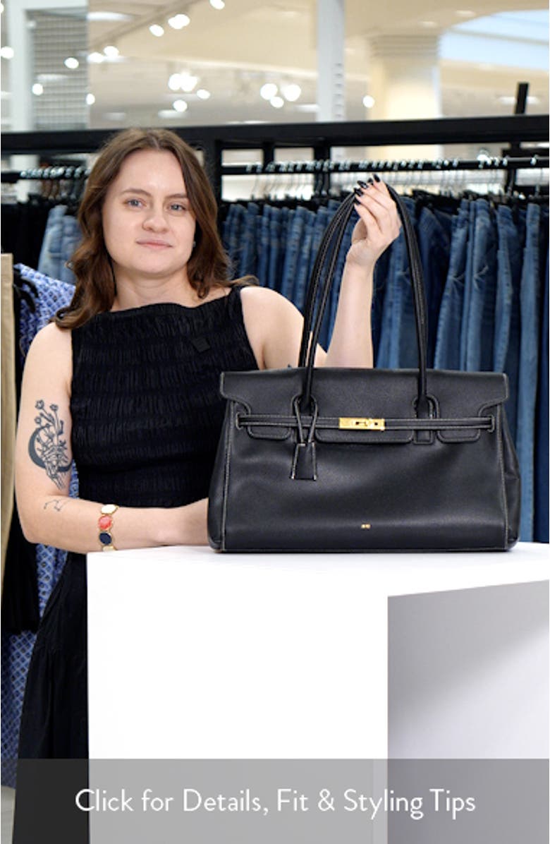 Large Yara Faux Leather Shoulder Bag, sales video thumbnail