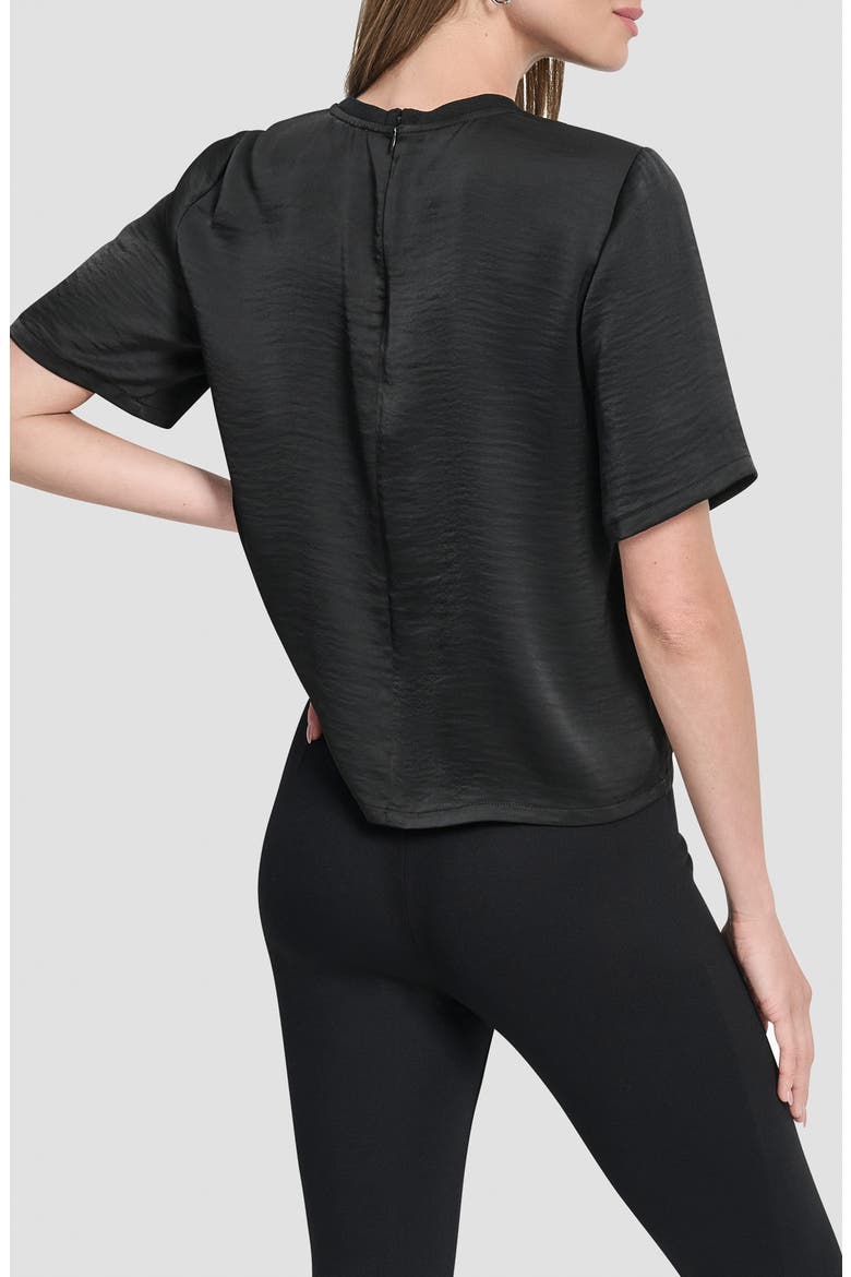 Studded Boxy Top, Alternate, color, BLACK