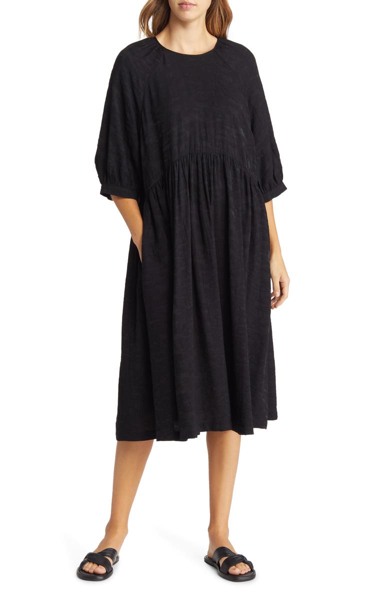Nordstrom Elbow Sleeve Midi Dress, Main, color,