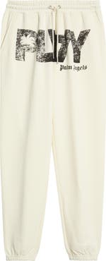 PLAY PALM ANGELS Logo Print Oversize Sweatpants