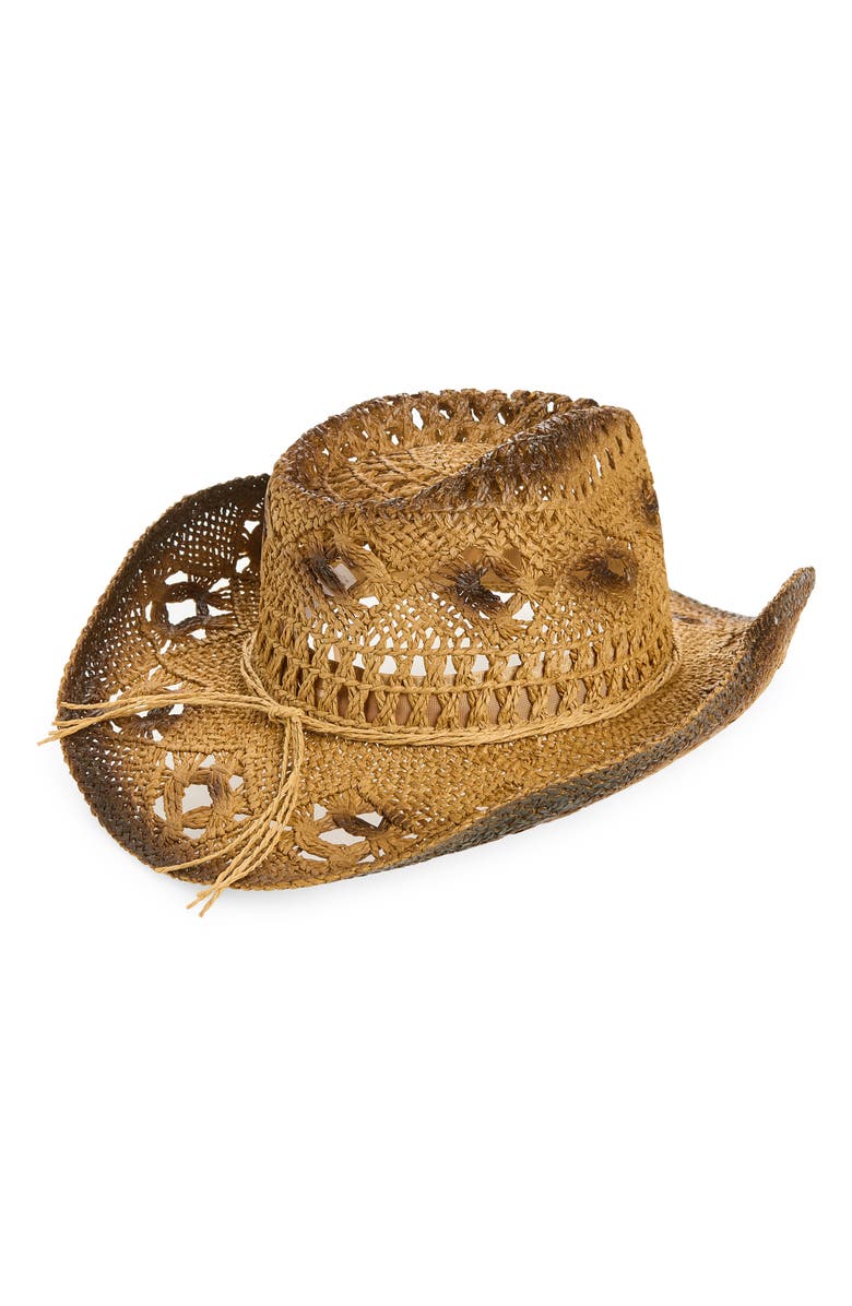 Melrose and Market Rustic Dtraw Cowboy Hat, Alternate, color, Dark Natural