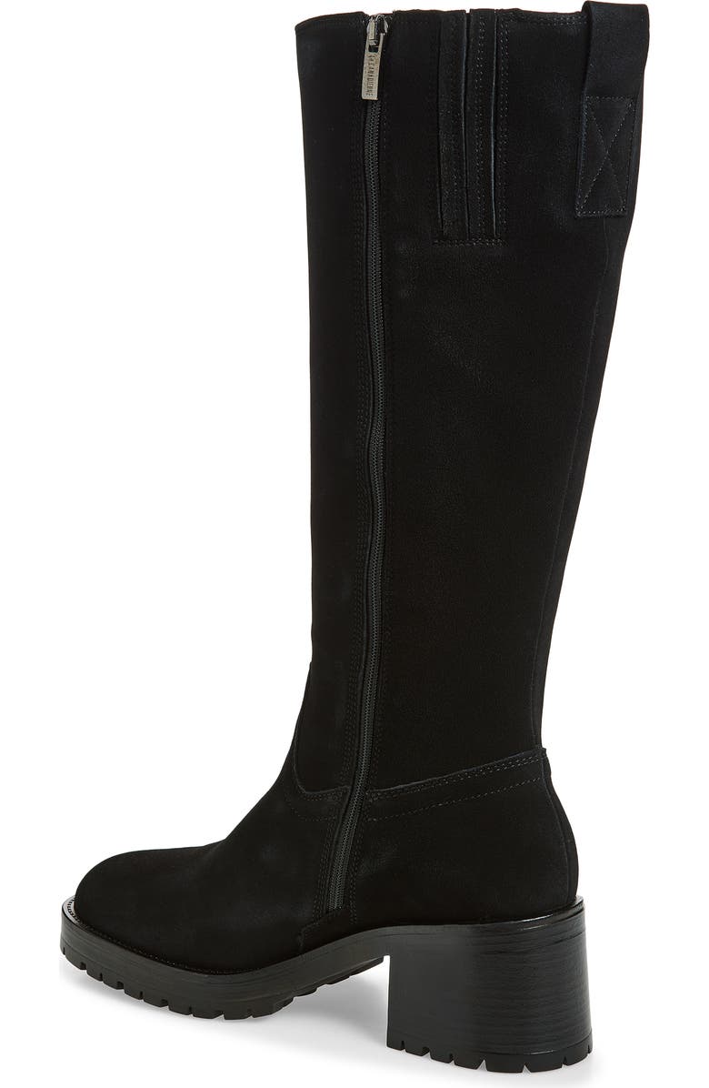 La Canadienne Wind Tall leather Boot, Alternate, color, Black Suede