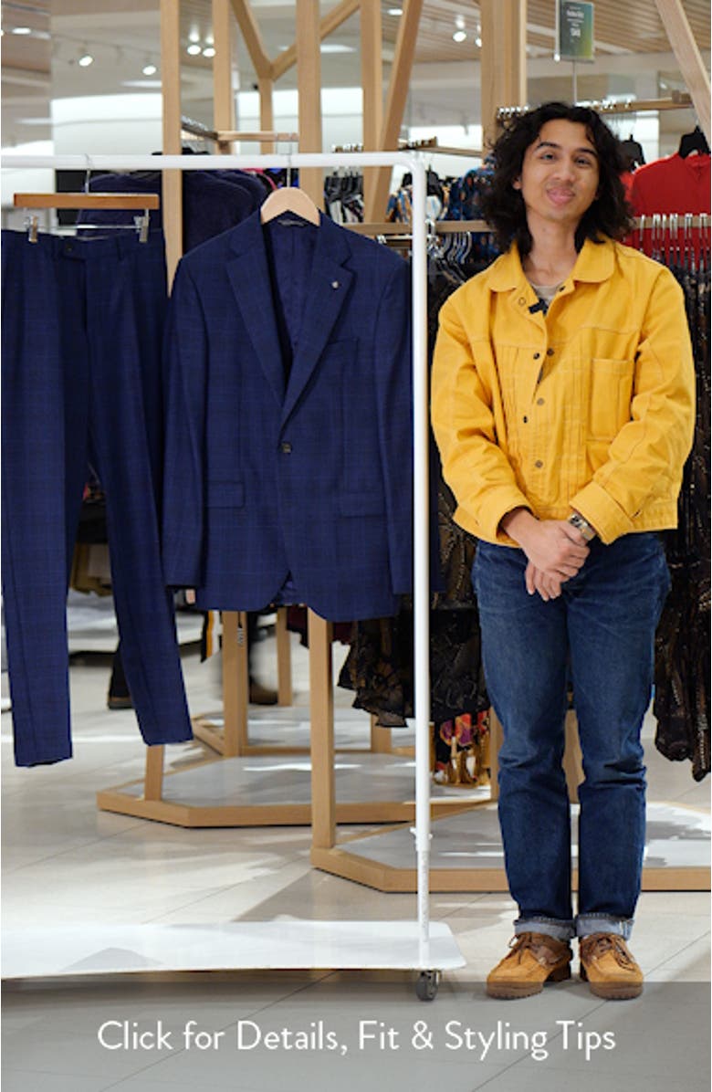 Esprit Blue Deco Plaid Wool Suit, sales video thumbnail