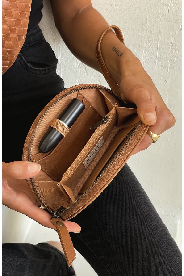 Leather Halfmoon Wallet, Alternate, color, Tan