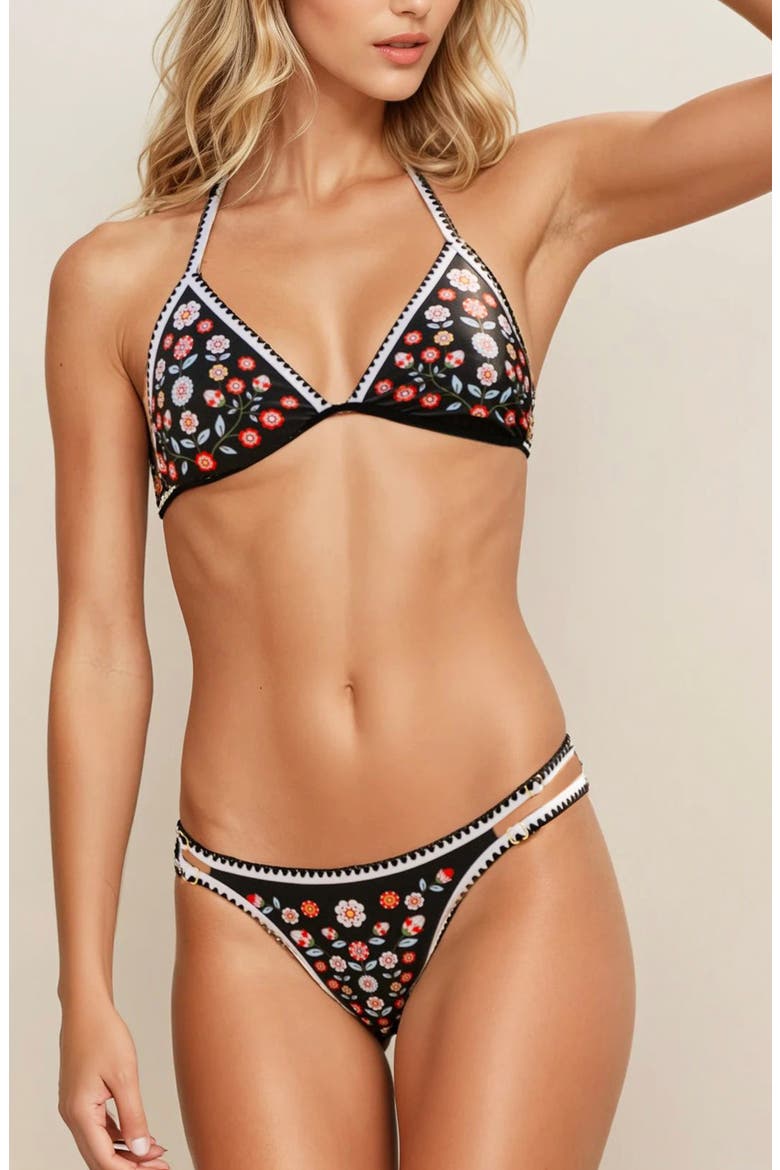 Day/Night Garden Reversible Bikini Set, Main, color, Black