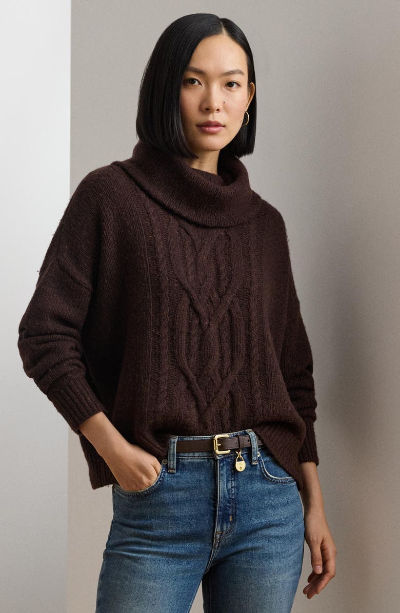 Lauren Ralph Lauren Wool Blend Turtleneck Sweater, Alternate, color, 