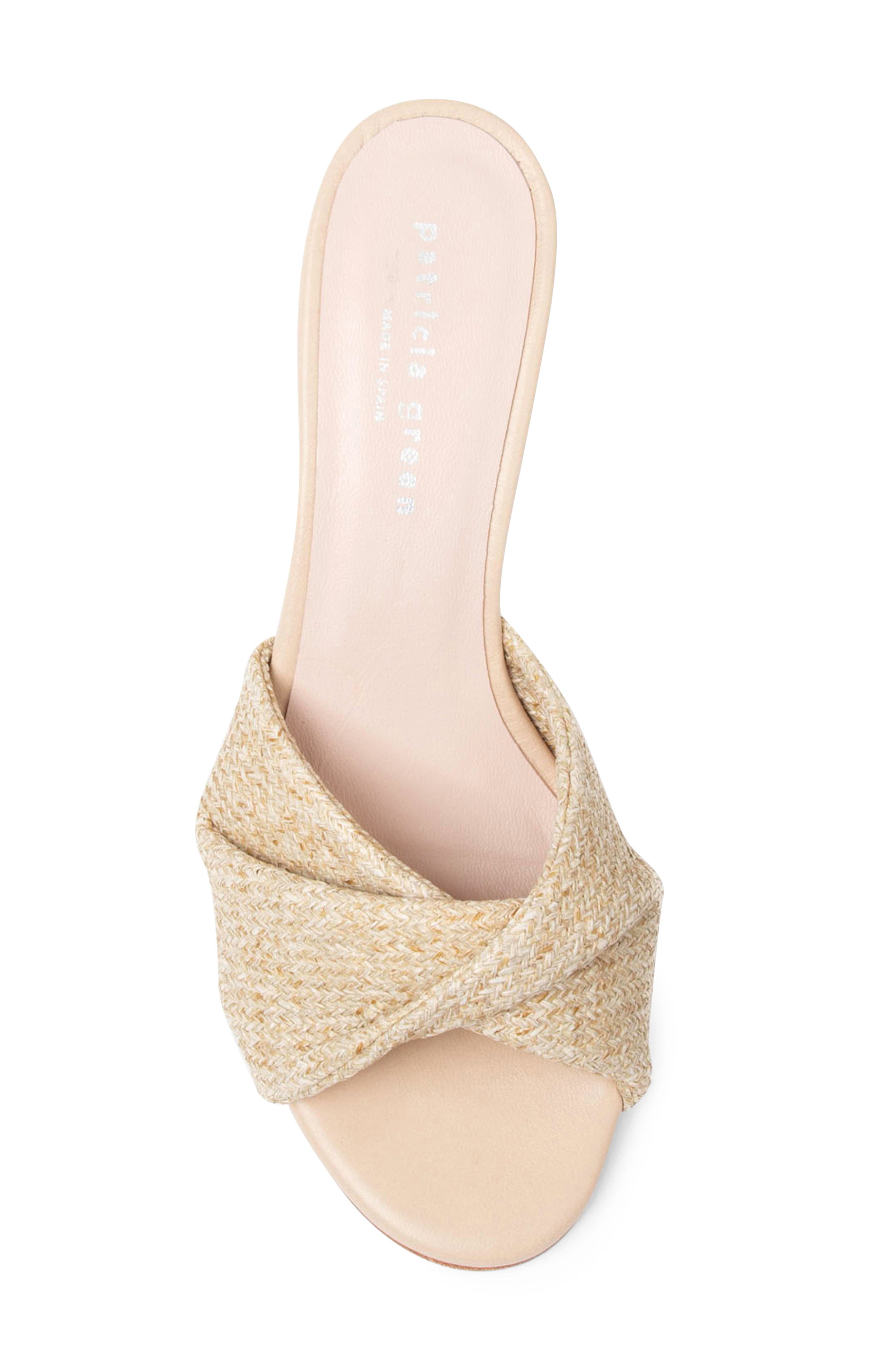 patricia green Julie Twisted Raffia Wedge Sandal, Alternate, color, 