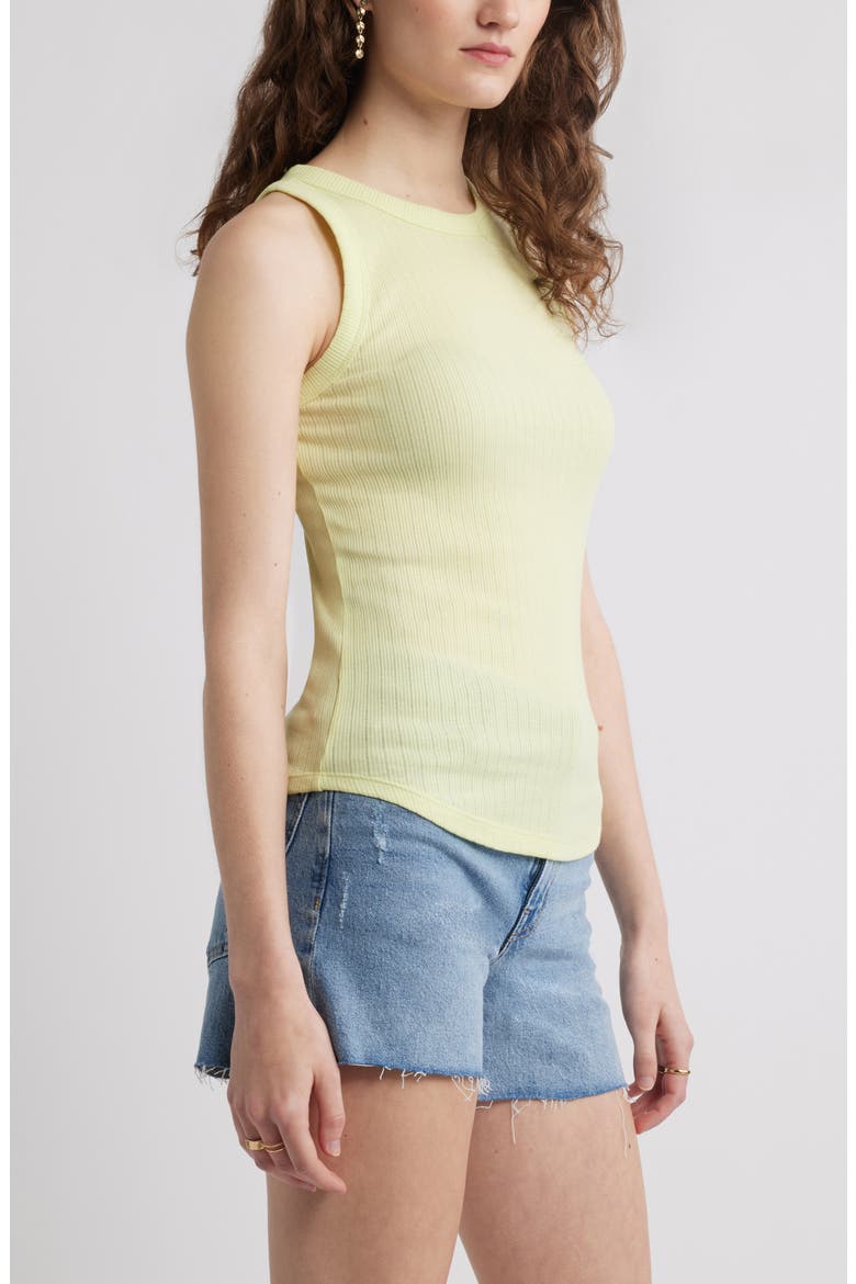 Pointelle Rib Crewneck Tank, Alternate, color, GREEN FINCH