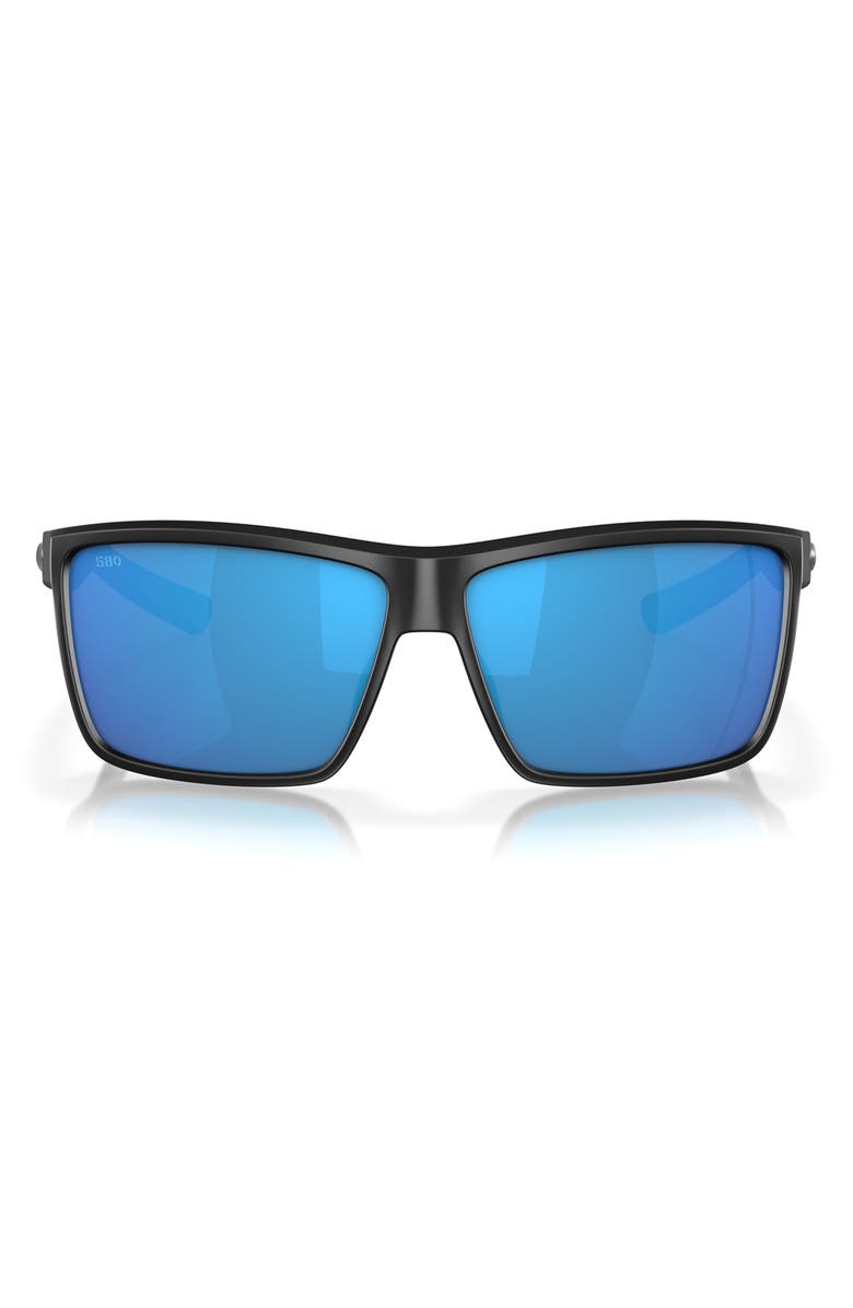 Costa Del Mar Rinconcito 60mm Polarized Rectangular Sunglasses, Main, color, Blue Grad