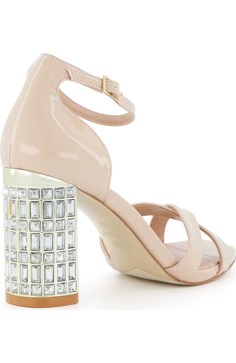 Dune London Malena Square Toe Sandal, Alternate, color, Blush Patent