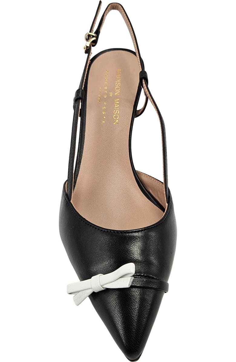 Madison Maison By Roberto Festa Alessia Kitten Heel Slingback, Alternate, color, Black