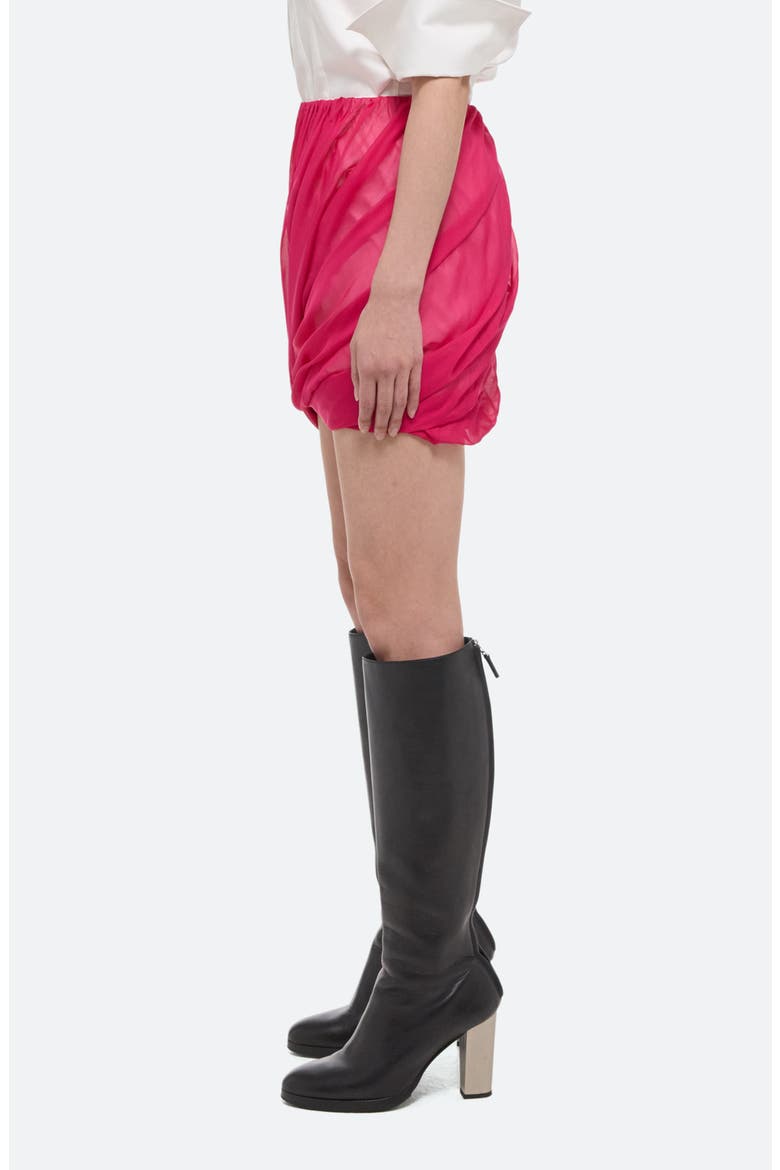 Bubble Silk Miniskirt, Alternate, color, FUCHSIA