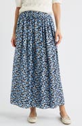 Caslon® Print Pleated Maxi Skirt