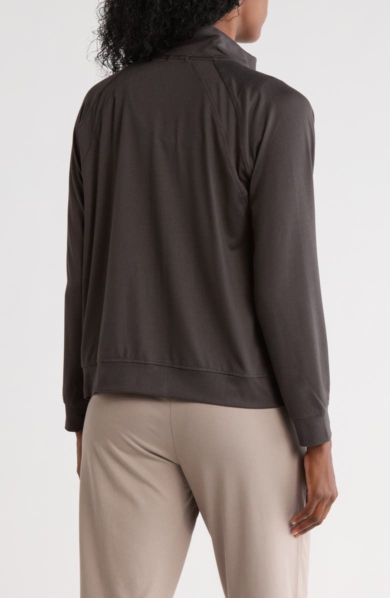 Barefoot Dreams<sup>®</sup> Malibu Collection<sup>®</sup> Butterchic Mock Neck Jacket, Alternate, color, Carbon