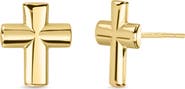 Bony Levy 14k Gold Cross Stud Earrings