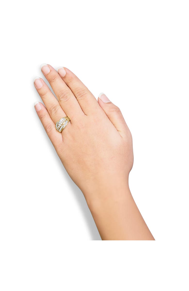 Haus of Brilliance 14K Yellow Gold 1 Cttw Diamond Cocktail 5 Stone Ring, Alternate, color, Yellow