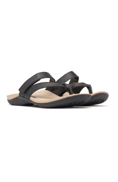 Abeo Oasis Thong Sandal In Black Majestic - Regular