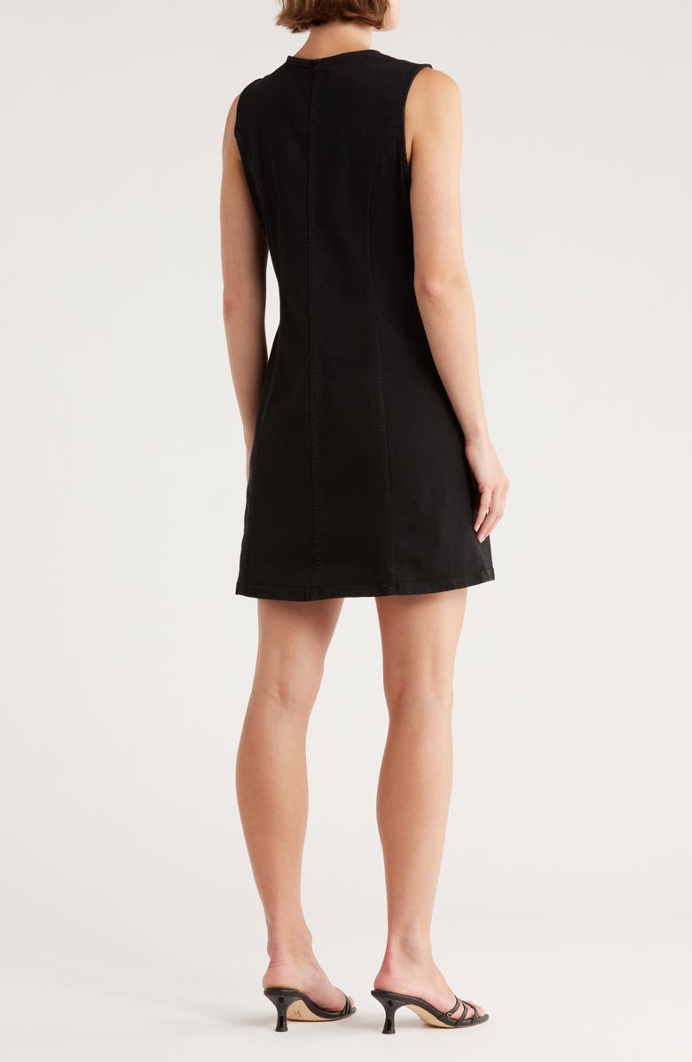 Habitual Sleeveless Denim Minidress, Alternate, color, Black