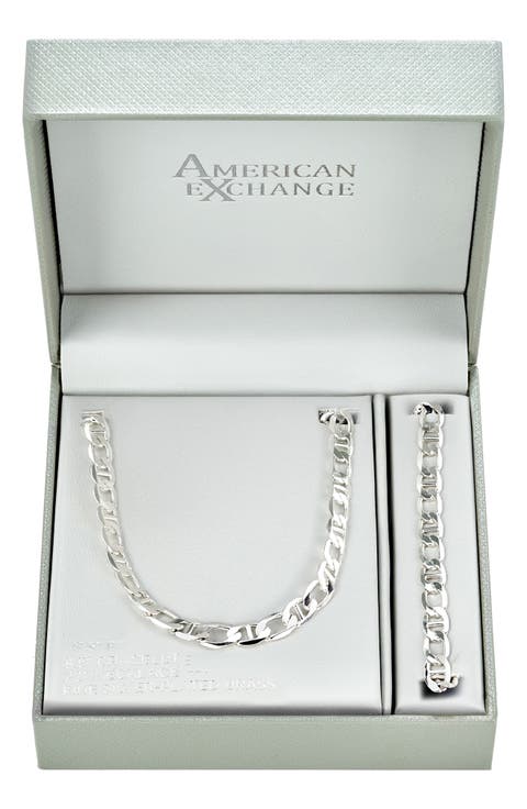 Men's Mariner Figaro Necklace & Bracelet Set