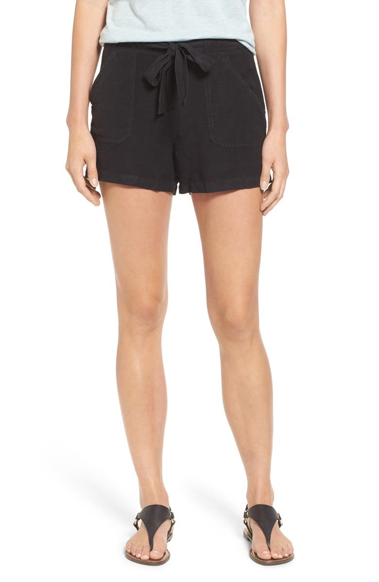 Matty M Belted Linen Blend Shorts, Main, color,