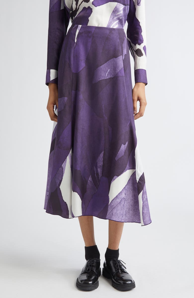 Marimekko Muovaus Print Maxi Skirt, Main, color, Violet, Off White