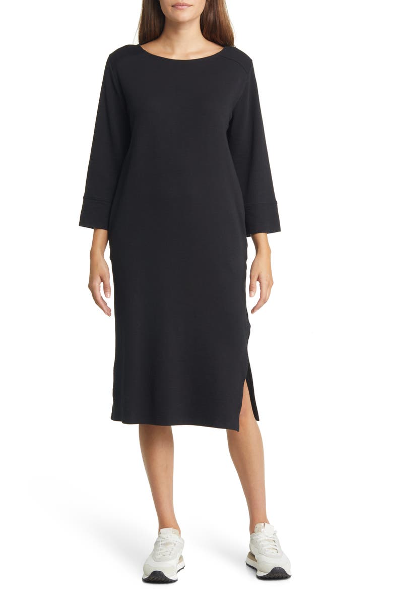 Caslon<sup>®</sup> Bateau Neck Bracelet Sleeve Shift Dress, Main, color,