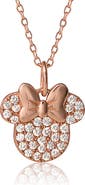Disney Pavé Pendant Necklace in Rose Gold-Tone