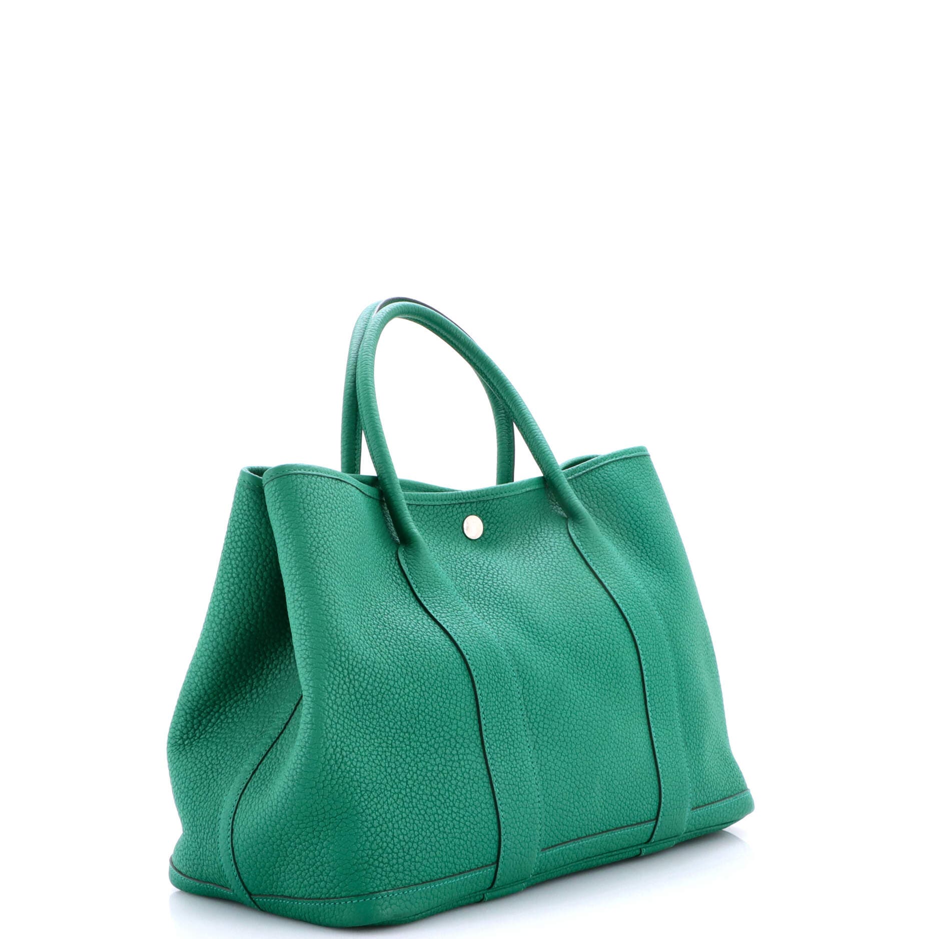 Pre-Owned Hermes Garden Party Tote Leather 36, Alternate, color, Vert Vertigo