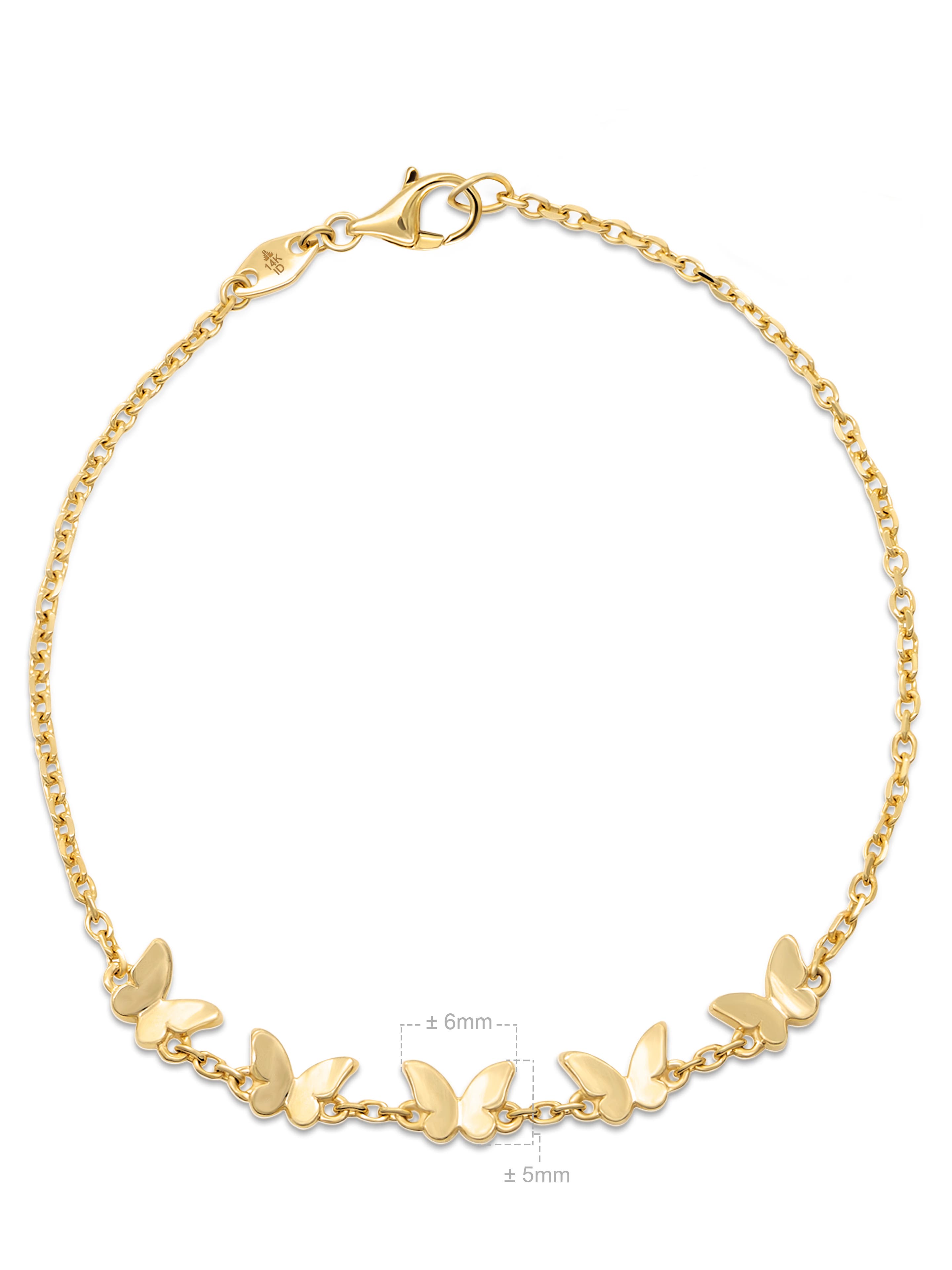 DEVATA Butterfly Chain Bracelet in 14K Gold (Women) | Nordstrom