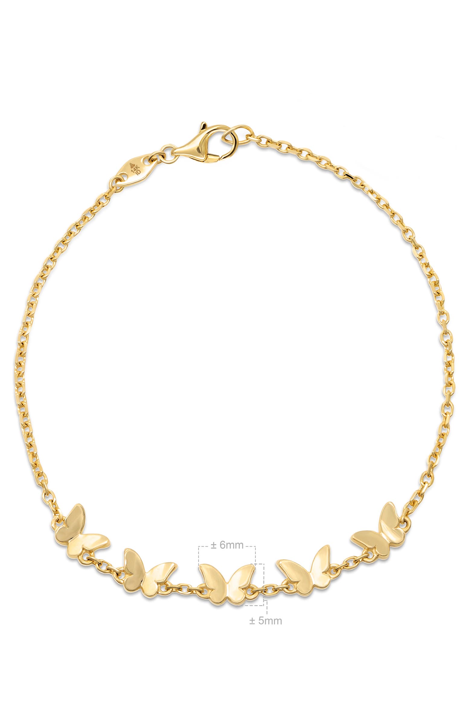 Devatea DEVATA Butterfly Chain Bracelet in 14K Gold (Women) | Nordstrom