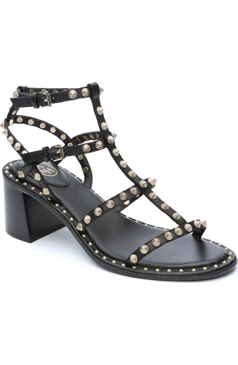 Ash Jen Studded Ankle Strap Sandal, Main, color,