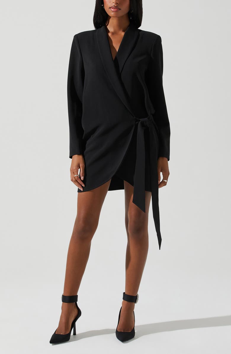 ASTR the Label Graciela Cutout Long Sleeve Wrap Blazer Minidress, Alternate, color,