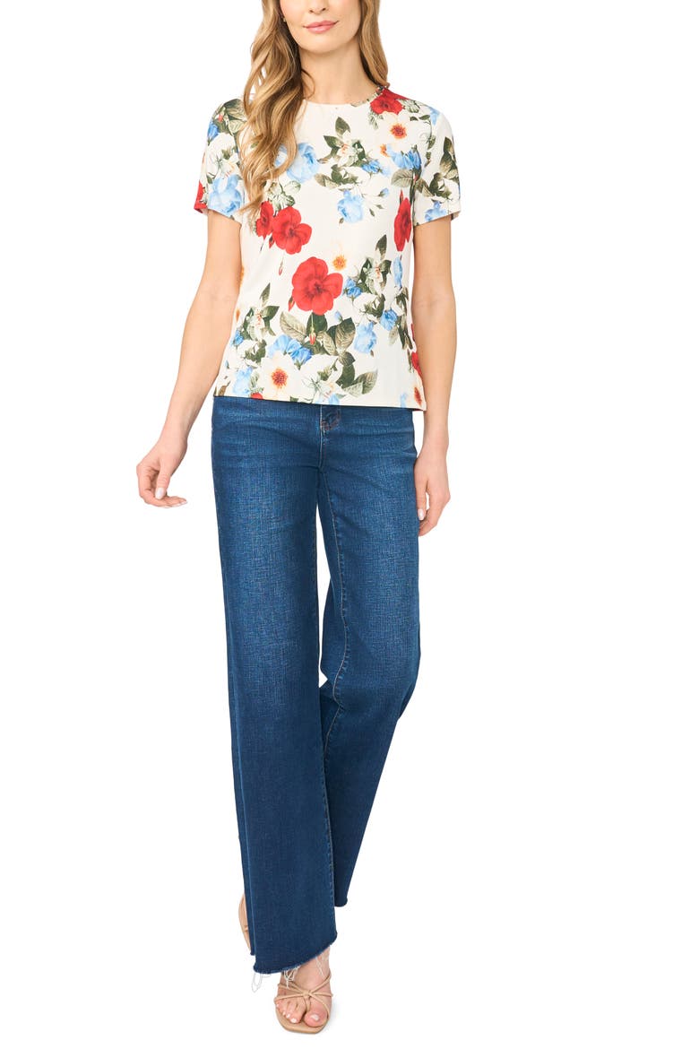 Print Short Sleeve T-Shirt, Alternate, color, ULTRA WHITE