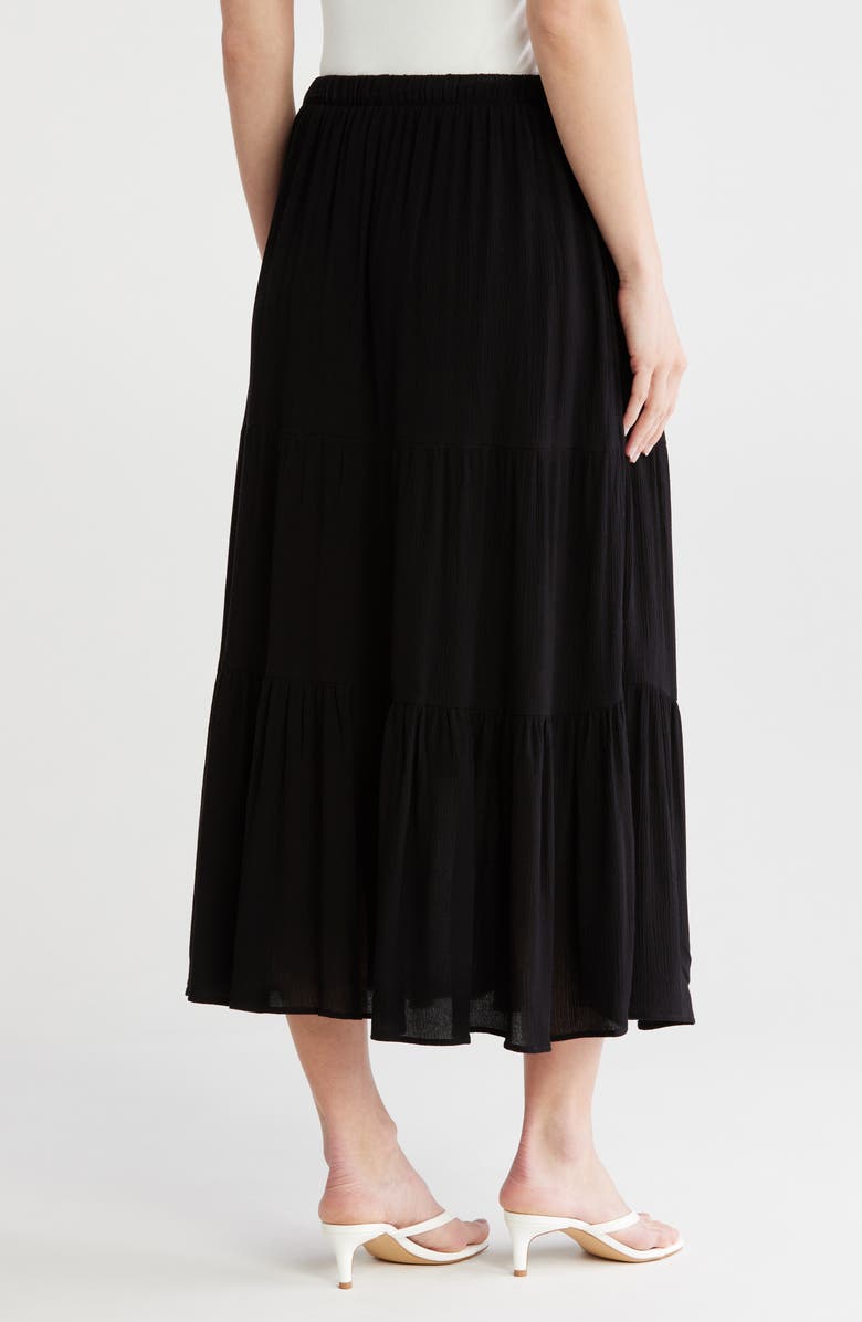 CHELSEA AND THEODORE Pleated Tiered Midi Skirt, Alternate, color, 