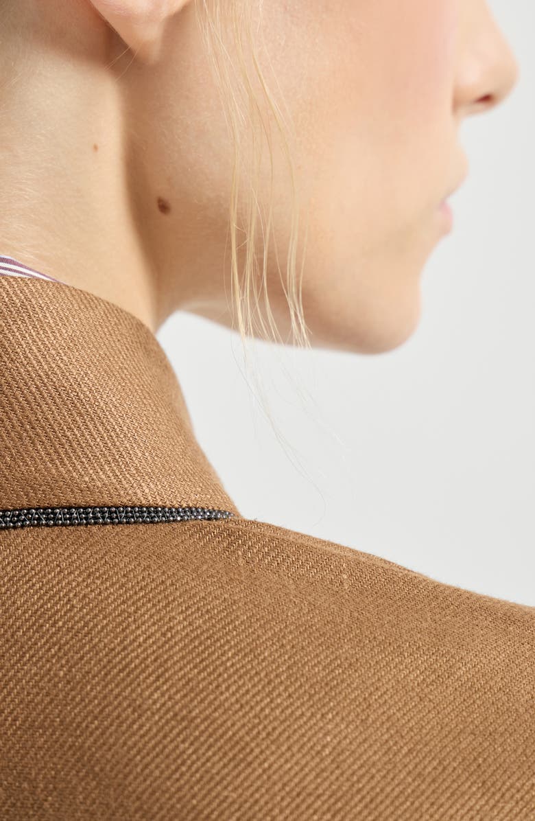 Brunello Cucinelli Diagonal blazer, Alternate, color, Mou