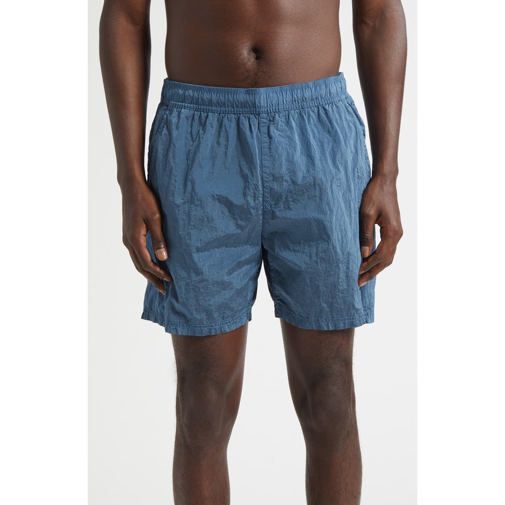 Stone Island Compass Logo Patch Nylon Swim Trunks in V002B Blue  product