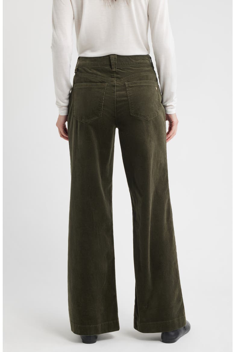 Sam High Waist Wide Leg Corduroy Pants, Alternate, color, DUFFEL GREEN