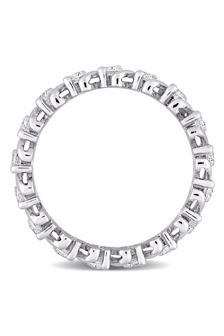 1CT DEW Moissanite Eternity Band, Alternate, color, Sterling Silver