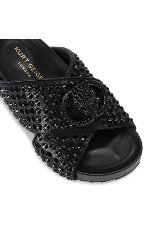 Kurt Geiger London Chelsea Cross Strap Flatform Sandal In Charcoal